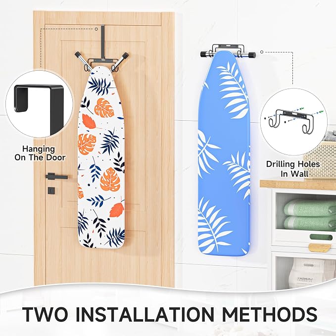 Ironing Board Holder Wall Mount/Over The Door Ironing Board Hanger, Laundry - Image 3