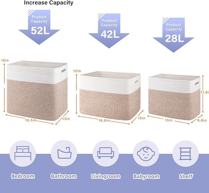 OIAHOMY Storage baskets for Shelf, Toy Storage Basket, Collapsible Storage Bins - Image 2