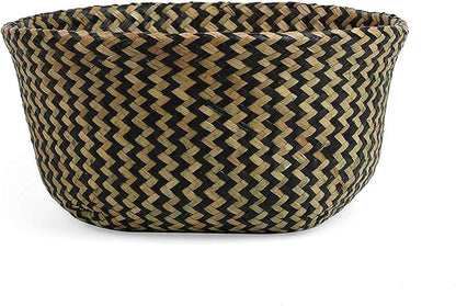 Woven Seagrass Belly Basket for Storage, Picnic and Groceries - Image 4