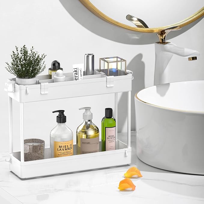 SPACELEAD Slim Storage Cart 3 Tier, Bathroom Organizer Rolling Utility - Image 5