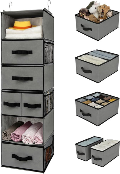 GRANNY SAYS Hanging Closet Organizer 6 Shelves, Closet Organizers and Storage by GRANNYSAYS