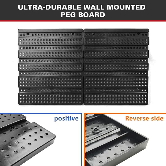 Wall Mounted Storage Bins, 30 Wall Mount Tool Organizer Bins Plastic Parts Rack - Image 5