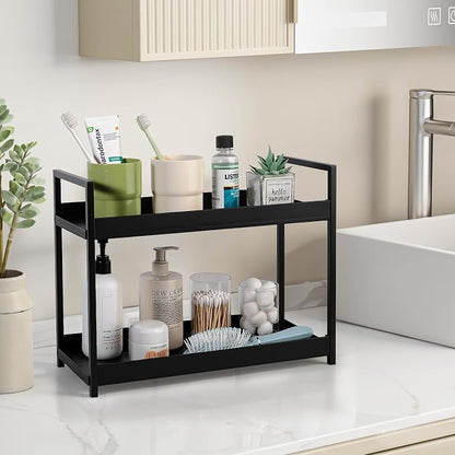 Bathroom Counter Organizer 2 Tier Vanity Storage Countertop Shelf Makeup - Image 2