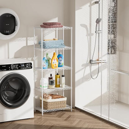 Golpart 5Tier Adjustable Storage Shelves Metal Wire Shelving Standing Shelf | - Image 9
