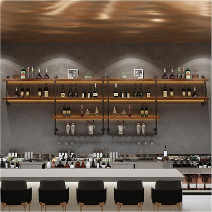 Solid Wood Wall Mounted Wine Rack, Large Wine Rack by Unknown