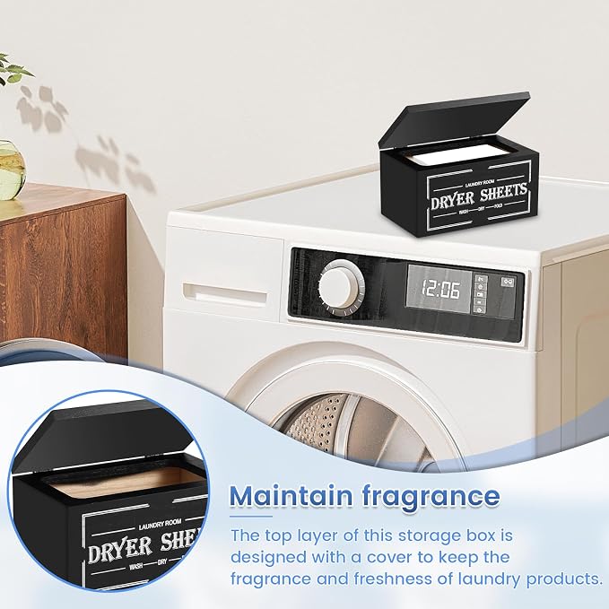 Dryer Sheet Holder and Lid, Dryer Sheet Container, Laundry Pods Dispenser - Image 4
