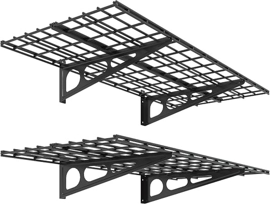 FLEXIMOUNTS 2-Pack 2x4ft 24-inch-by-48-inch Wall Shelf Garage Storage Rack Wall by FLEXIMOUNTS