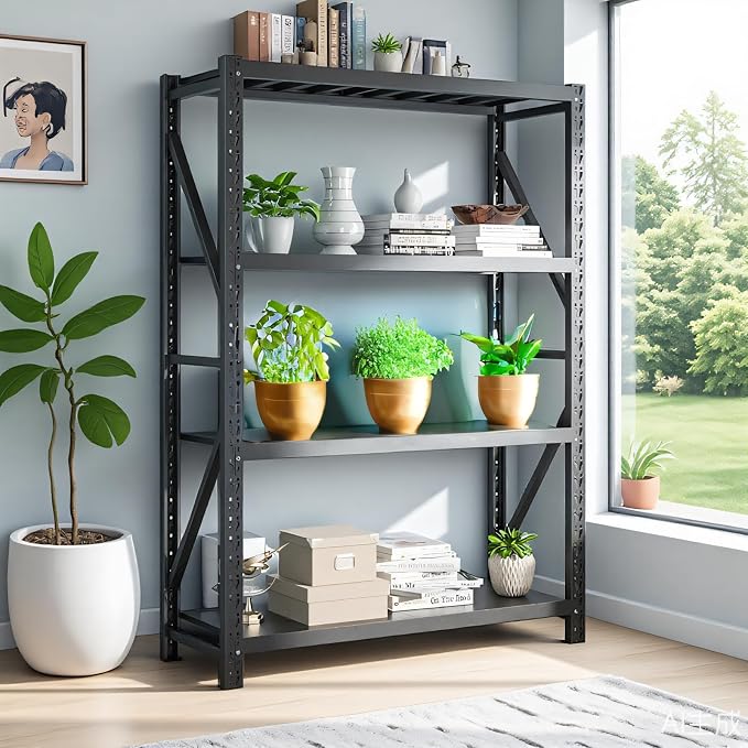 Heavy Duty Warehouse Shelving 4-Tier Industrial Steel Storage Shelves, 2600LB - Image 3