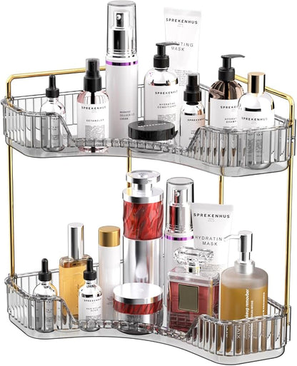 GTI 2 Tier Makeup Organizer, Large Capacity Bathroom Counter Organizer by GTI
