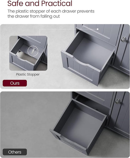 VASAGLE Floor Storage Cabinet, Freestanding Storage Unit - Image 9