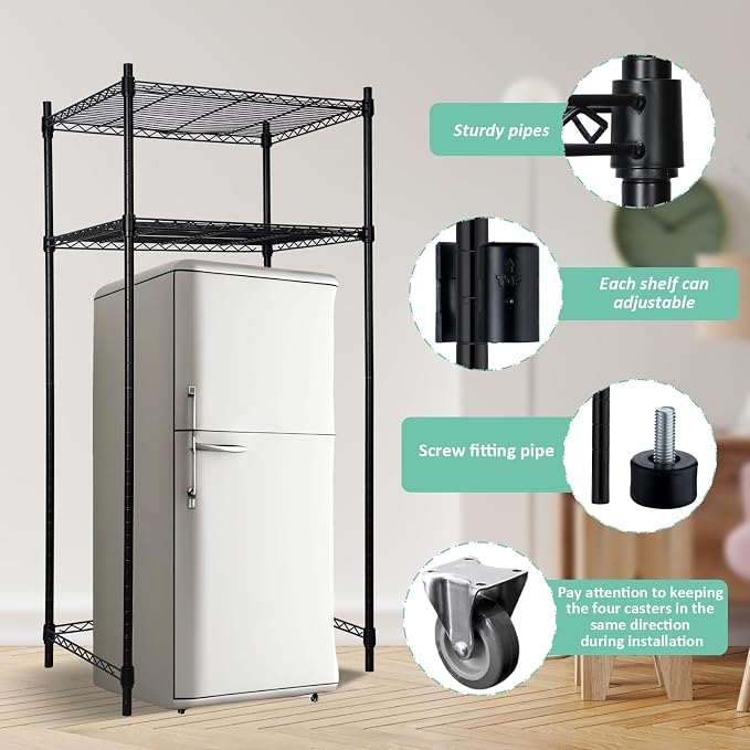 Tandefio 2 Tier Mini Fridge Stand - Image 4