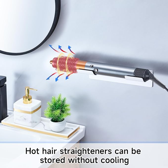 2 PCS Wall Mount Curling Iron Holder and Hair Tool Organizer - Image 7