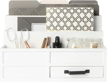 BLU MONACO | White Desktop Organizer by Blu_Monaco