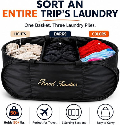 Travel Fanatics Collapsible Laundry Basket - Image 2