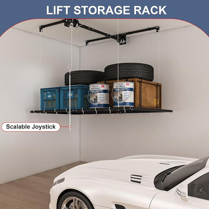 4x8FT Overhead Garage Storage Rack - Image 2