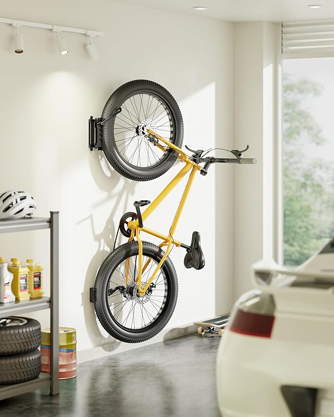 monTEK Bike Wall Mount for 4.5" Tire Width, Swivel Bike Wall Hanger Holds Up to - Image 9