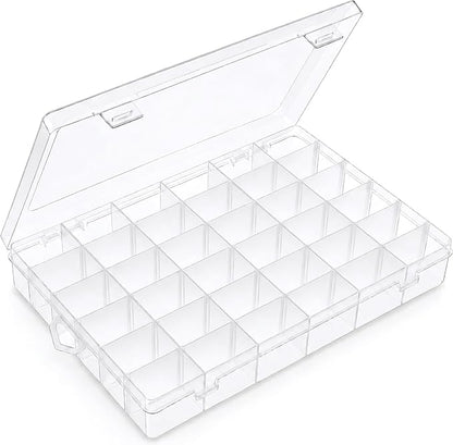 OUTUXED 36 Grids Clear Plastic Organizer Box by Outuxed