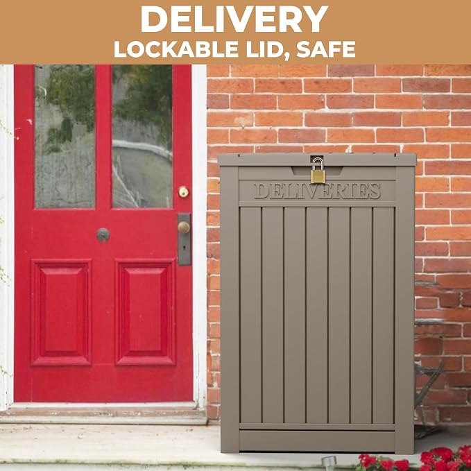 55 Gallon Package Delivery Box for Outside, Weather Resistant UV Protection - Image 6