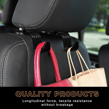 povtii 4PCS Car Seat Headrest Hook, Auto Back Seat Hanging Storage Organizer - Image 5