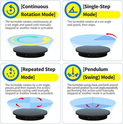 23.6In Remote Large Motorized electric turntable Rotating platform Photography - Image 3