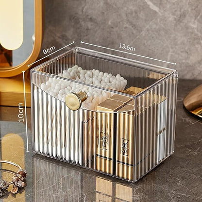 2-Grid Cotton Swab Ball Qtip Holder Dispenser - Image 2