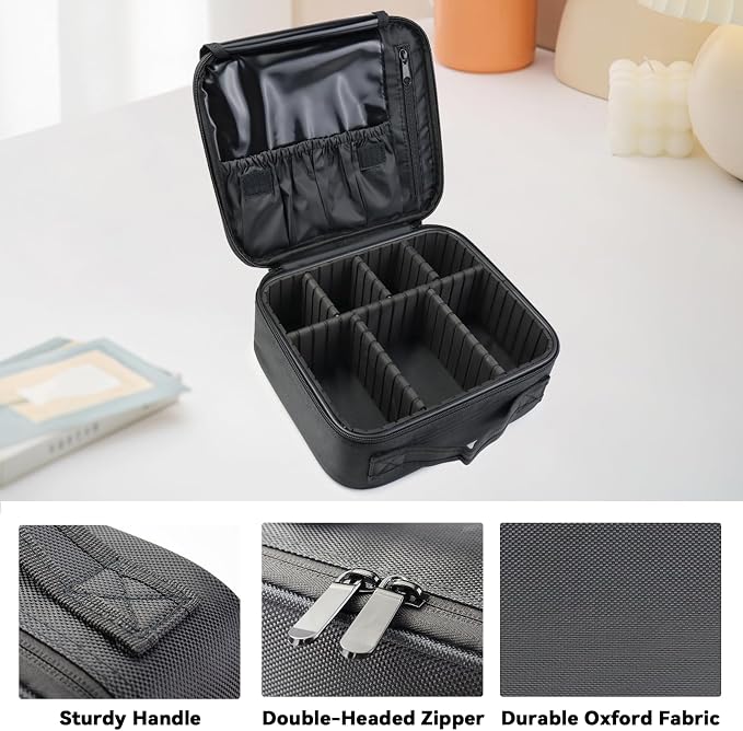 Travel Makeup Bag Makeup Cosmetic Train Case Organizer Portable Storage Bag - Image 4