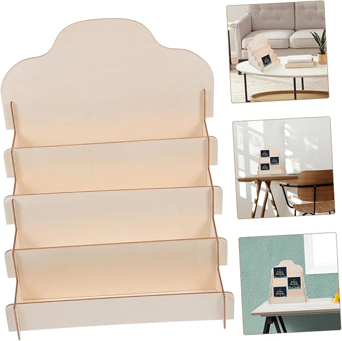 Stylish Wooden Card Display Stand Multi-Functional Tiered Holder - Image 2