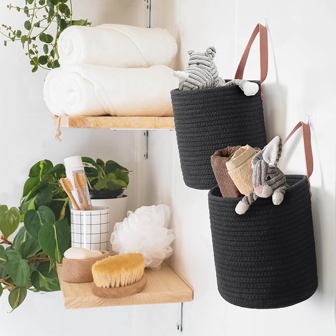2 Pack Hanging Basket, Small Wall Baskets - Image 7