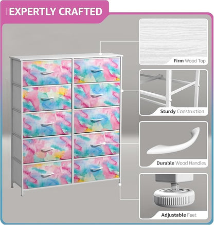 Sorbus Kids Dresser with 10 Drawers - Image 4