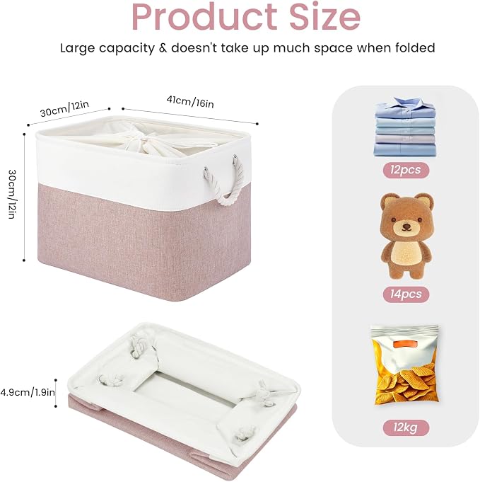16x12x12 In Foldable Fabric Large Storage Bins - Image 5