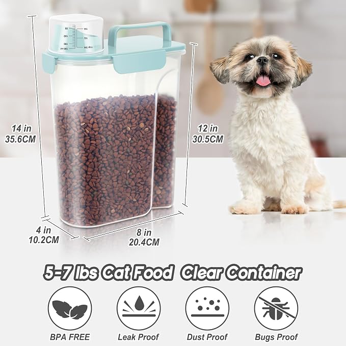 5-7Lbs Airtight Cat Dog Food Storage Container Portable - Image 3