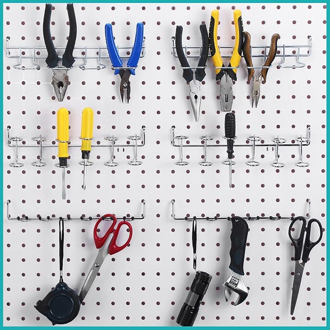 Coume 6 Pcs Pegboard Screwdriver Holders Organizer Pegboard Plier Holders - Image 6