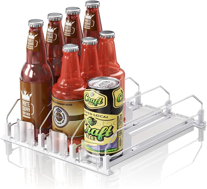 Drink Organizer for Mini Fridge, 12oz 16oz 20oz- Soda Can Dispenser for by LOVEFORBETTERLIFE