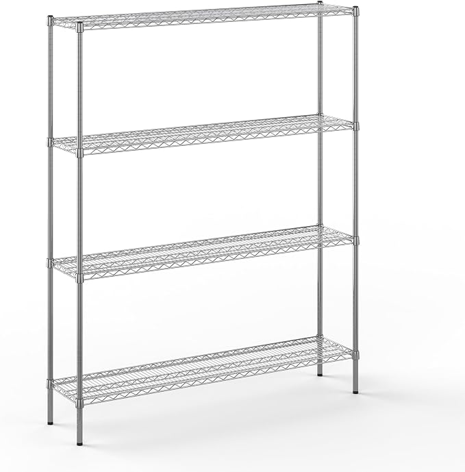 14" Deep x 60" Wide x 74" Height Wire Shelving Kit | 4-Tier | NSF Commercial by Regal+Altair
