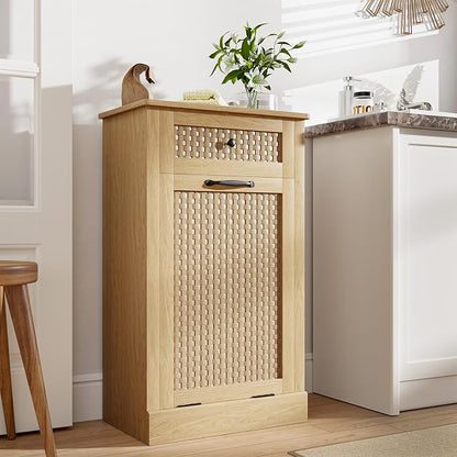 Tilt Out Laundry Hamper Cabinet, 10 Gallon Laundry Cabinet - Image 9