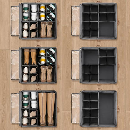 INSTY 2 Pack Shoe Organizer for Closet, Shoe Storage Organizer - Image 4