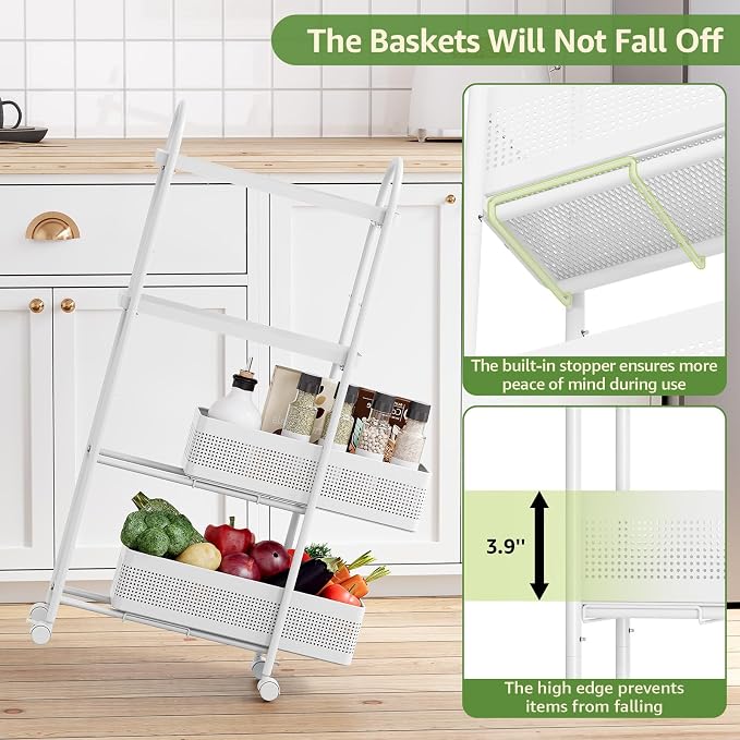 KINGRACK 4-Tier Slim Storage Cart - Image 3