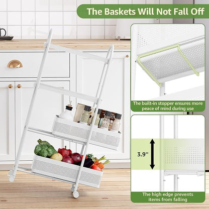 KINGRACK 4-Tier Slim Storage Cart - Image 3