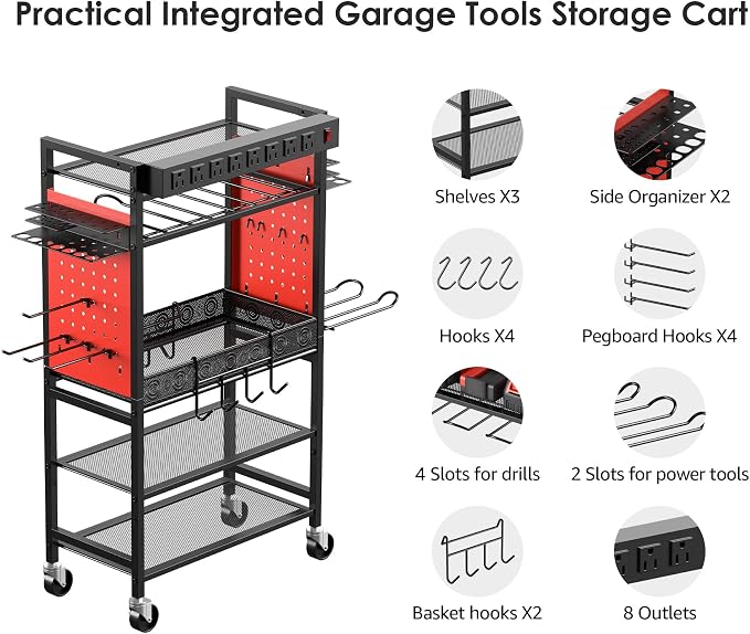 CCCEI Power Tool Organizer Cart - Image 3