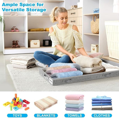 3 Inch Low Profile Under Bed Storage Drawer 2 Pack, Lightweight Underbed - Image 4