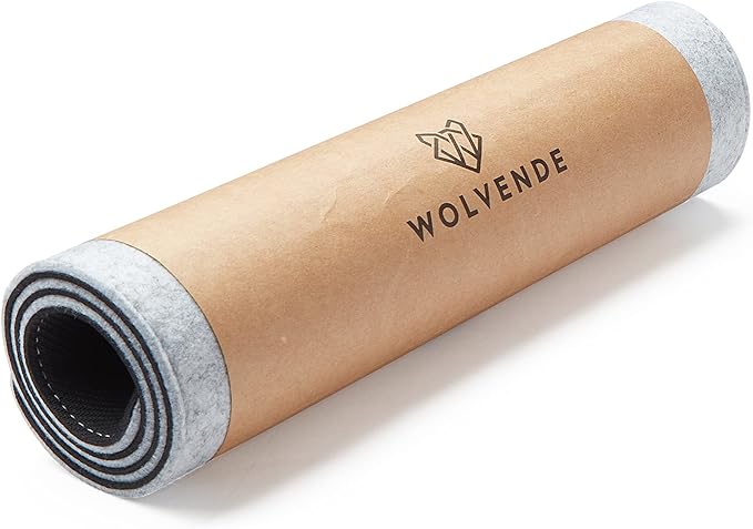 Premium Felt Desk Mat | Small 12" x 27.5" | Multifunctional Desk Pad by Wolvende