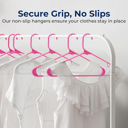 SereneLife 50 Pack Plastic Hangers, Space-Saving Closet Organizers, Durable and - Image 3