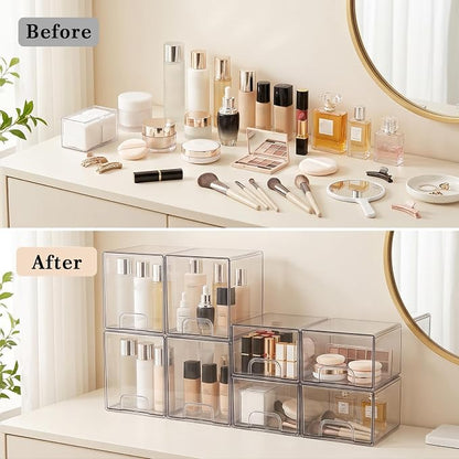 Clear Stackable Storage Drawers: Baby Bottle Storage Organizer, Acrylic Bottles - Image 6
