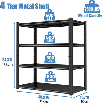 Garage Storage Shelves, 5 Tier Shelving Unit, 40 inch Wide, 18” Deep, 78” Tall - Image 2