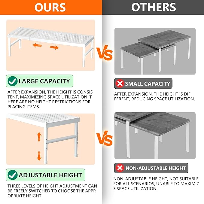 Kitchen cabinet organizer shelf, Spice Racks, Counter Shelf - Image 4