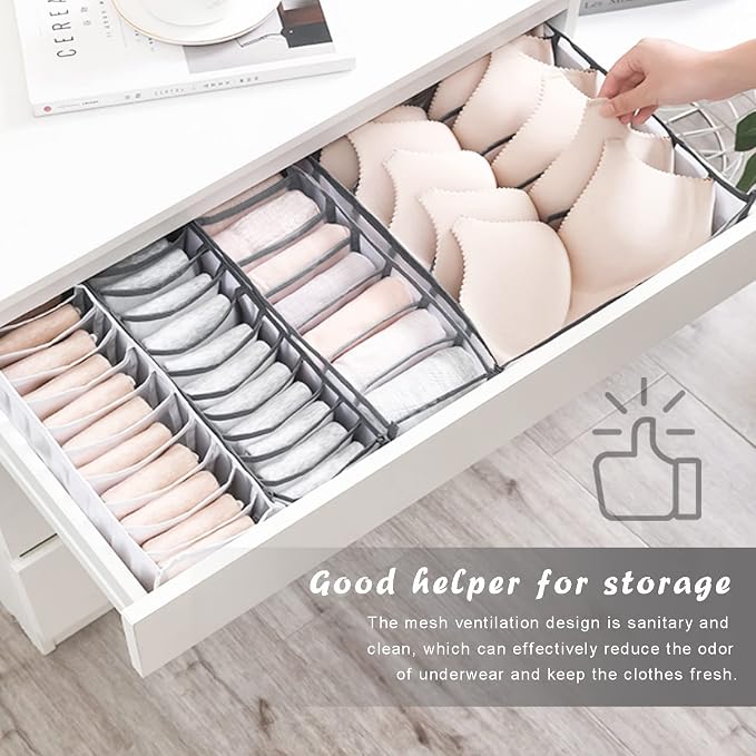 Wardrobe Clothes Organizer, 7 Grids Washable Wardrobe Clothes Organizer - Image 3