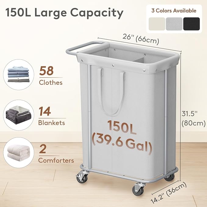 Lifewit 150L Large Laundry Basket - Image 2