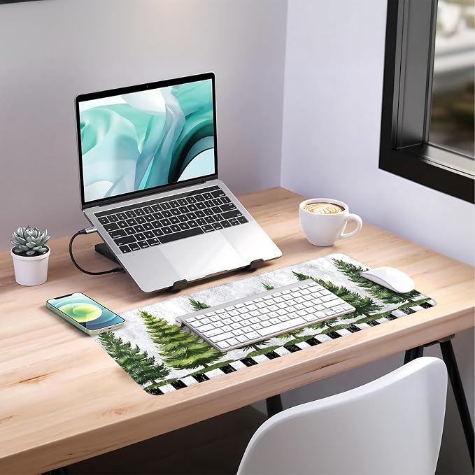 Christmas Tree Gaming Mouse Pad 31.5"x11.8"Desk Mat Anti-Slip Rubber Base & - Image 7