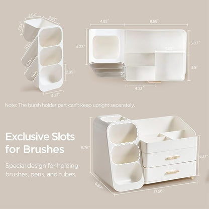 HBlife Makeup Organizer with Brush Holder - Image 3
