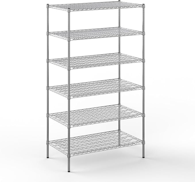 24" Deep x 42" Wide x 74" Height Wire Shelving Kit | 6-Tier | NSF Commercial by Regal+Altair